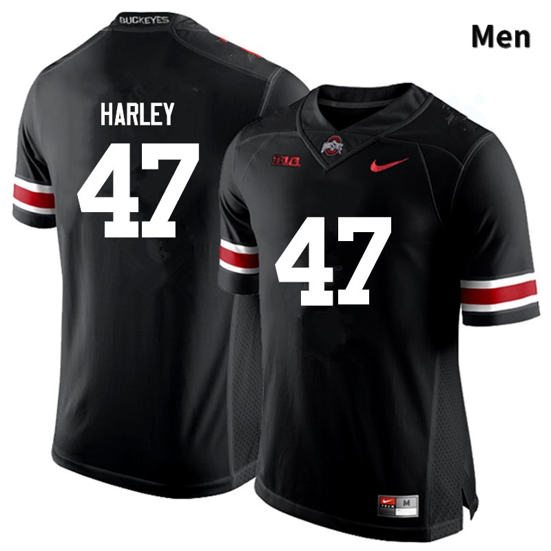 Ohio State Buckeyes Chic Harley Men's #47 Black Game Stitched College Football Jersey